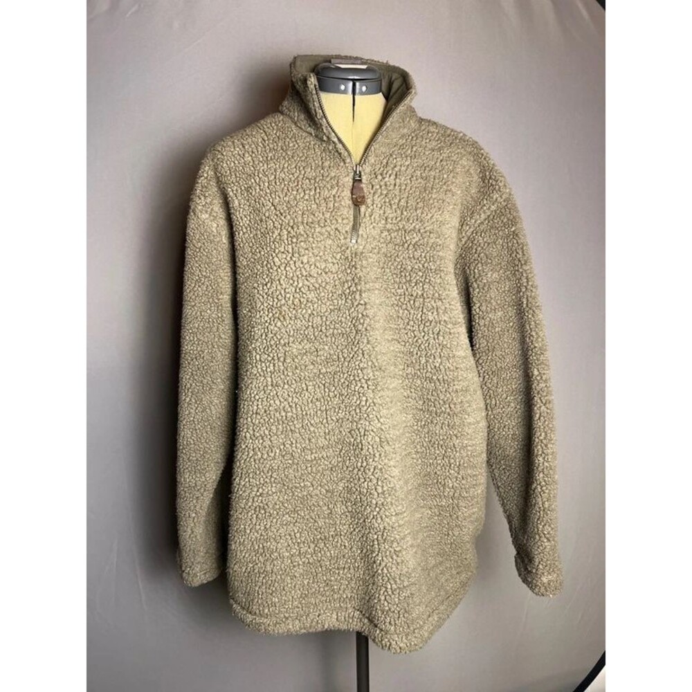 Banana Republic Women’s M Olive Green Heavy Fleece 1/4 Zip Pullover
